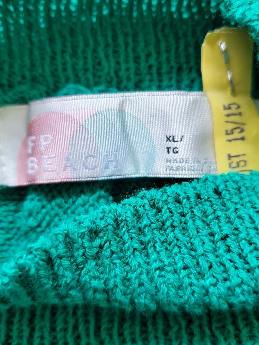 FP Beach Mock Turtleneck Knit Ribbed Dress. Size XL - Picture 5 of 6